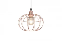 Decor Viela vláknitý závěsný lustr kulový měděný průměr 27,5 cm 7047
