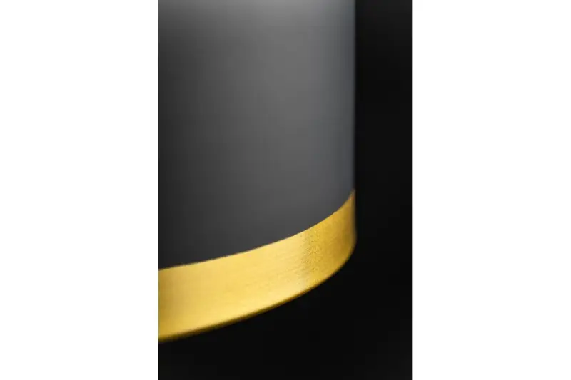 Decor Goldi černá zlatá moderní závěsná lampa průměr 42 cm 4113