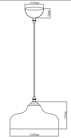 Decor Marite klasický závěsný lustr černé tónované sklo průměr 26 cm 7061