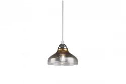 Decor Marite klasický závěsný lustr černý zlatavý tónované sklo průměr 26 cm 7085