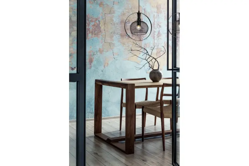 Decor Xalis závěsná lampa s černým drátěným stínítkem a kovovým okrajem, průměr 19,5 cm 7214