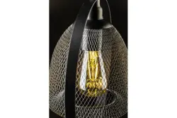Decor Xalis závěsná lampa s černým drátěným stínidlem a kovovým okrajem, průměr 18,5 cm 7320