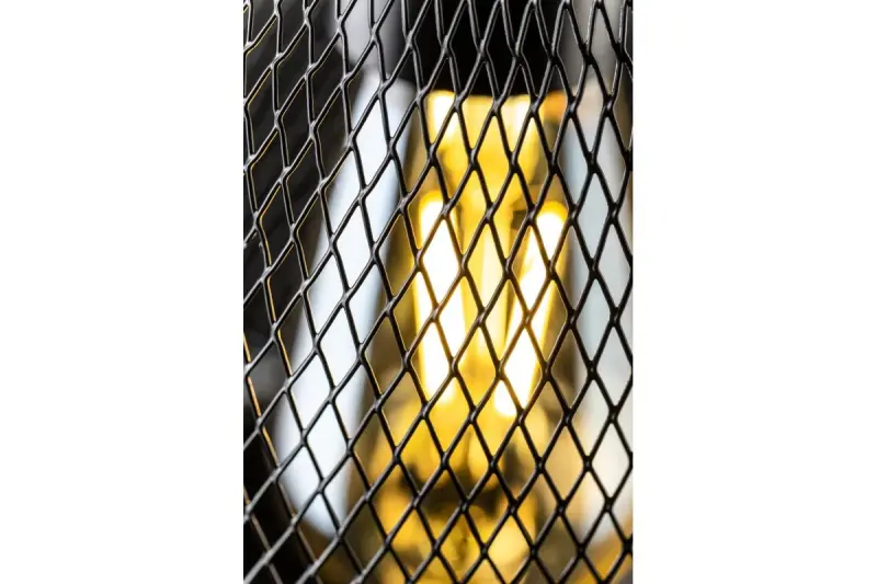 Decor Xalis závěsná lampa s černým drátěným stínidlem a kovovým okrajem, průměr 18,5 cm 7320