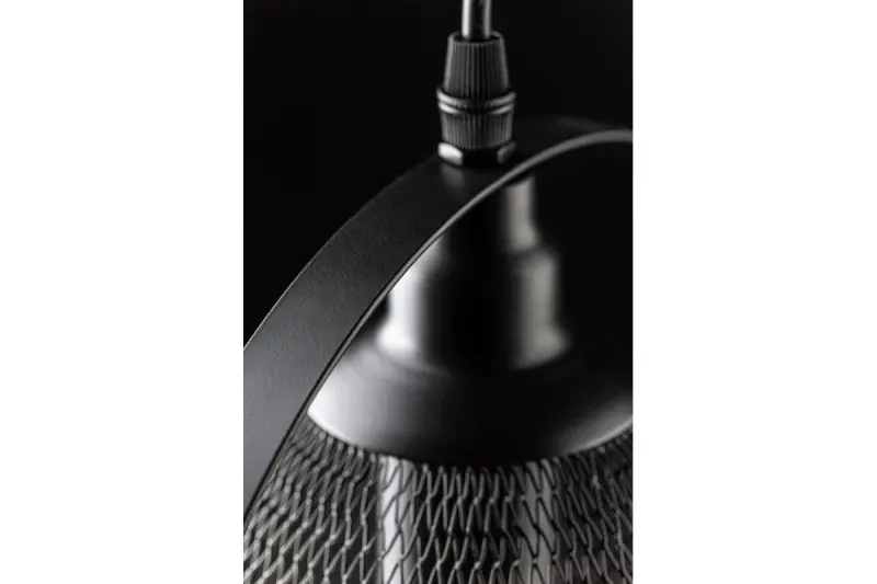 Decor Xalis závěsná lampa s černým drátěným stínidlem a kovovým okrajem, průměr 18,5 cm 7320