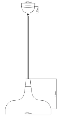 Deco Skandi moderní modrá závěsná lampa průměr 35 cm 7429