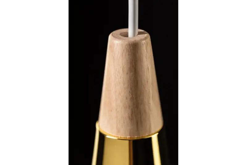 Deco Skandi moderní modrá závěsná lampa průměr 35 cm 7429