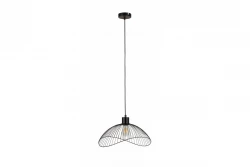 Decor Reto vintage černá závěsná lampa s drátěným stínidlem, průměr 50 cm, 4151