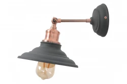 Decor Loret nastavitelná antracitová nástěnná lampa, průměr 20 cm, 7727
