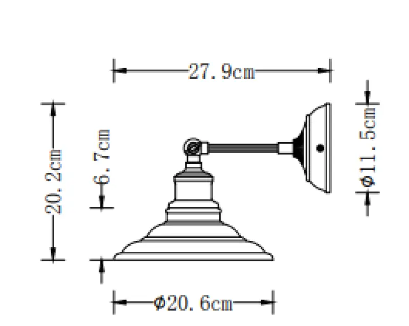 Decor Loret nastavitelná bílá nástěnná lampa, průměr 20 cm, 7871