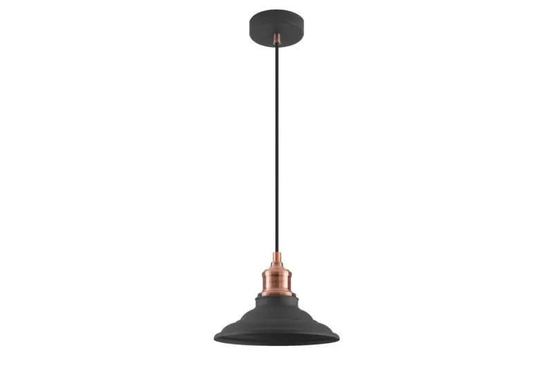 Decorlamp Loreta tijdloze zwarte hanglamp 20,5 cm doorsnee 8731