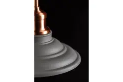 Decore Loret nadčasová šedá závěsná lampa, průměr 20,5 cm, 8854