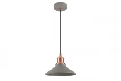 Decore Loret nadčasová šedá závěsná lampa, průměr 20,5 cm, 8854