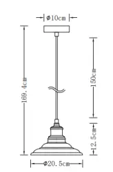 Deco Loret nadčasová bílá závěsná lampa průměr 20,5 cm 9691