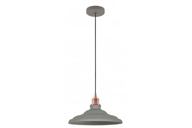 Deco Loret nadčasová šedá závěsná lampa průměr 34,8 cm 9790