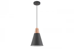 Decor Gianni stylová černá měděná závěsná lampa, průměr 22 cm, 9974