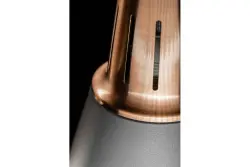 Decor Gianni stylová šedá měděná závěsná lampa průměr 22 cm 8051