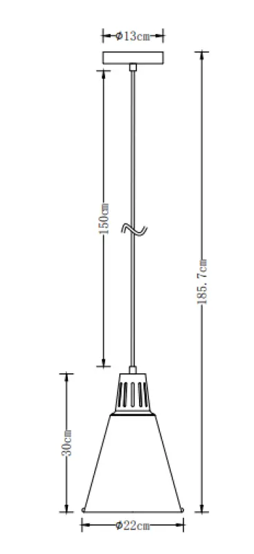 Dekor Gianni stylová bílá závěsná lampa, průměr 22 cm, 8075