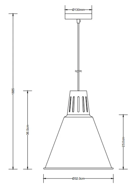 Decoreer Gianni stijlvolle grijs koperen hanglamp met een doorsnee van 32 cm, 8167.