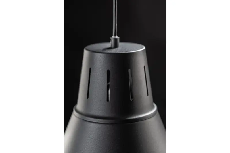 Dekor Gianni stylová úplně černá závěsná lampa, průměr 32 cm, 8136