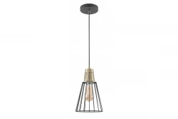 Deco Kaliope moderní černá drátěná závěsná lampa, průměr 18 cm, 8068