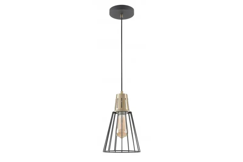 Deco Kaliope moderní černá drátěná závěsná lampa, průměr 18 cm, 8068
