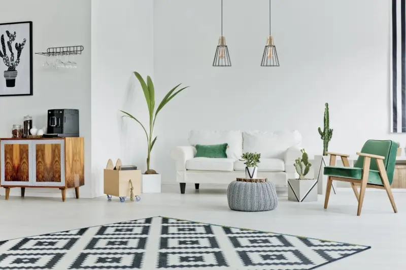 Dekor Kaliope módní zelená závěsná lampa s drátěným stínidlem, průměr 18 cm, 8044