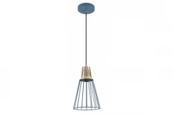 Dekor Kaliope módní modrá závěsná lampa s drátem, průměr 18 cm, 8266