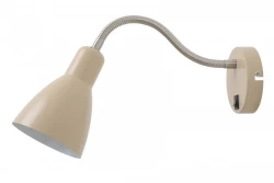 Decor Etore béžová nástěnná lampa s kovovým ramenem, průměr 11 cm, 1907