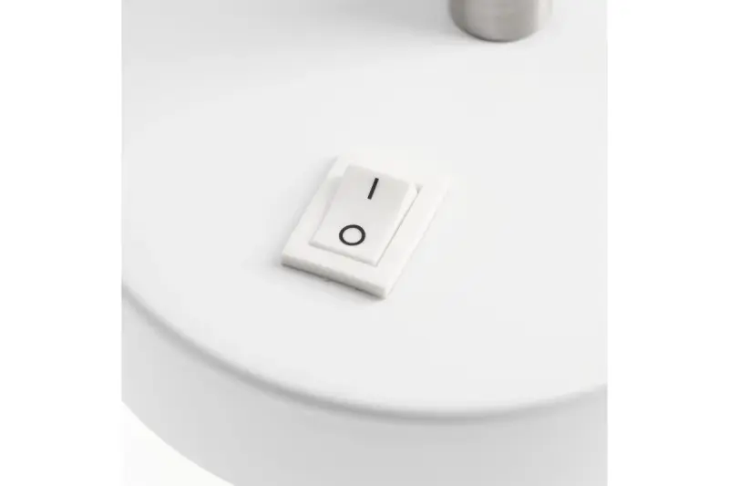 Decor Etore bílá nástěnná lampa s kovovým ramenem, průměr 11 cm, 1952