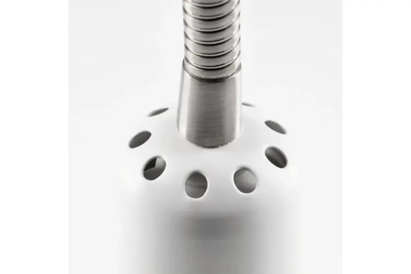 Decor Etore bílá nástěnná lampa s kovovým ramenem, průměr 11 cm, 1952