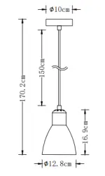 Decor Etore bílá závěsná lampa, bílý kabel 1983
