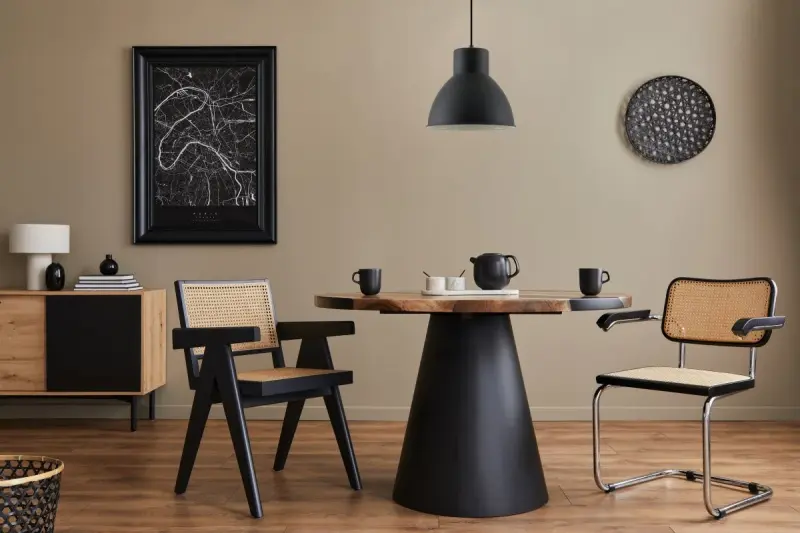 Decor Dante černá matná závěsná lampa s bílým vnitřkem průměr 27,5 cm 2119