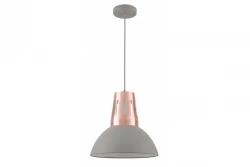 Deco Artemia šedé závěsné svítidlo s industriální úpravou, průměr 34,5 cm 2447