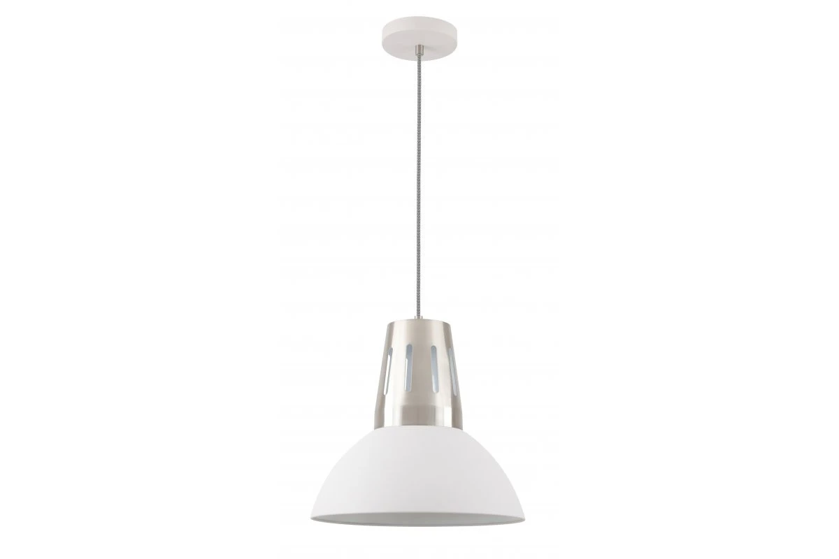 Decor Artemia bílá závěsná lampa s industriálním povrchem, průměr 34,5 cm, 2508