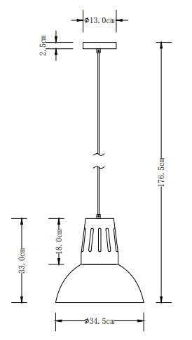 Decor Artemia bílá závěsná lampa s industriálním povrchem, průměr 34,5 cm, 2508