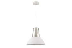 Decor Artemia bílá závěsná lampa s industriálním povrchem, průměr 34,5 cm, 2508