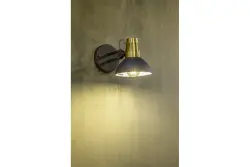 Decoreer Artemia elegante antraciet wandlamp met metalen arm, diameter 16,5 cm, 2195