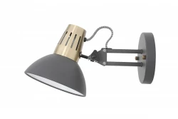 Decoreer Artemia elegante antraciet wandlamp met metalen arm, diameter 16,5 cm, 2195