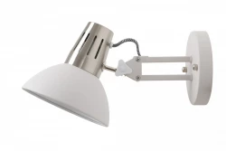 Decor Artemia elegantní bílá nástěnná lampa s kovovým ramenem, průměr 16,5 cm, 2218
