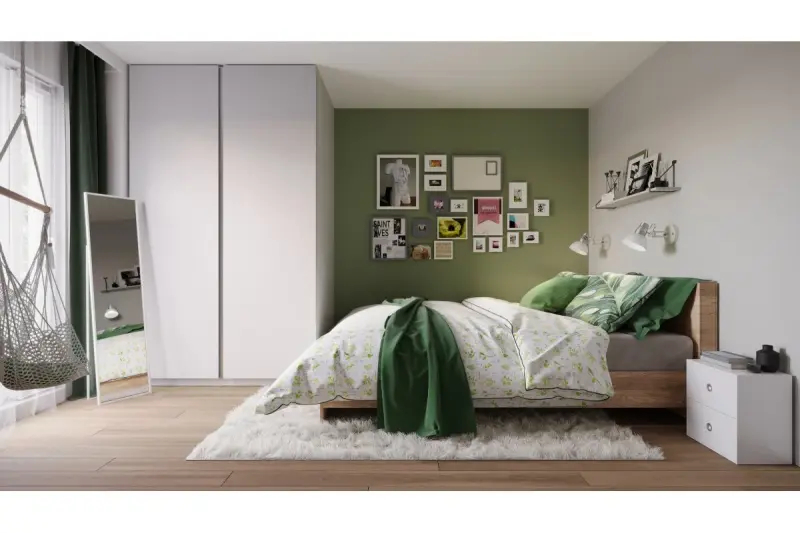 Decor Artemia elegantní bílá nástěnná lampa s kovovým ramenem, průměr 16,5 cm, 2218