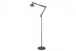 Decoreer Artemia zwarte vloerlamp met lange metalen arm, diameter 16,5 cm, model 2355