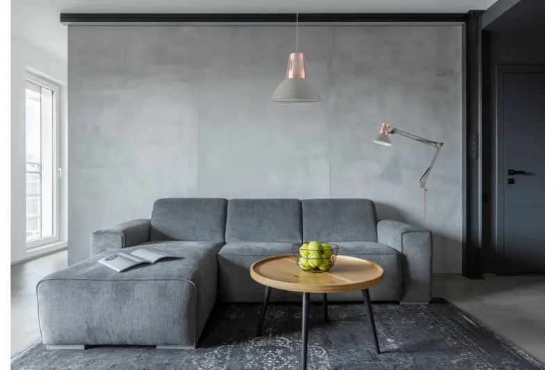 Decor Artemia šedá stojací lampa dlouhé kovové rameno průměr 16,5 cm 2300