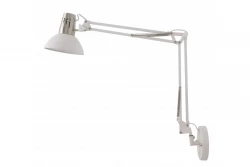 Decor Artemia bílá nástěnná lampa s kovovým ramenem a bílým vnitřkem, průměr 16,5 cm 2249