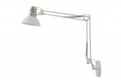 Decor Artemia bílá nástěnná lampa s kovovým ramenem a bílým vnitřkem, průměr 16,5 cm 2249