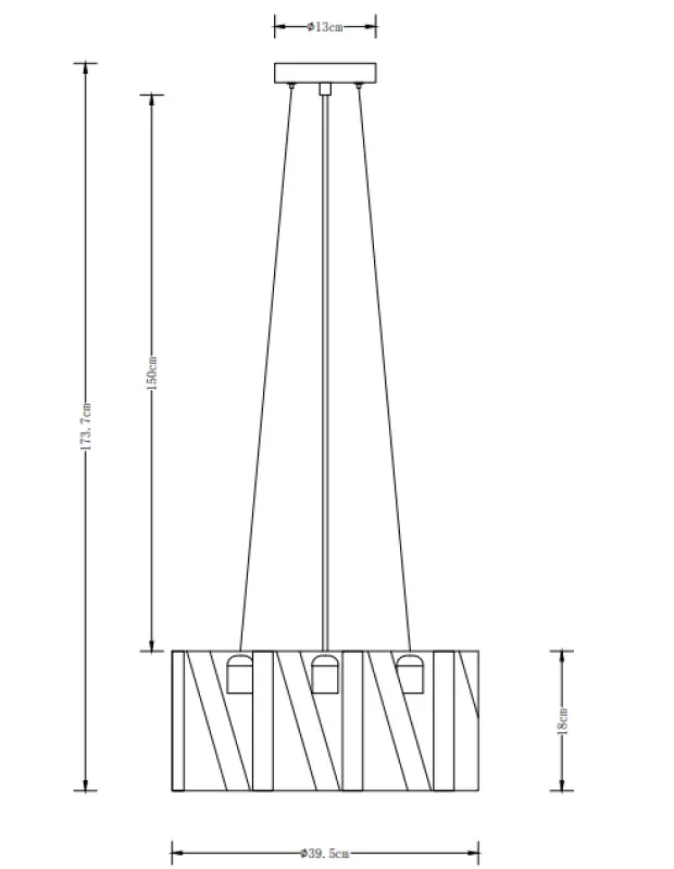Deco Melody černá závěsná lampa s maximálně 3 světelnými zdroji, průměr 39,5 cm 2638