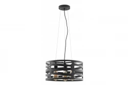 Decoreer Marisa zwarte hanglamp met taps toelopende horizontale tussenruimten max. 3 lichtbronnen, diameter 40 cm, 2584