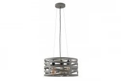 Decor Marisa šedá závěsná lampa s kónickými horizontálními mezerami, max. 3 světelné zdroje, průměr 40 cm 2607