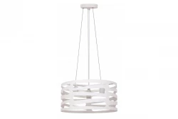 Deco Marisa bílá závěsná lampa s kónickými horizontálními mezerami, max. 3 světelné zdroje, průměr 40 cm 2782.