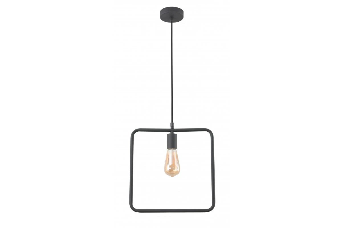 Deco Lija černá závěsná lampa na jednom bodě čtvercová 2614