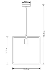Hanglamp Lija wit eenpunts vierkant 2690